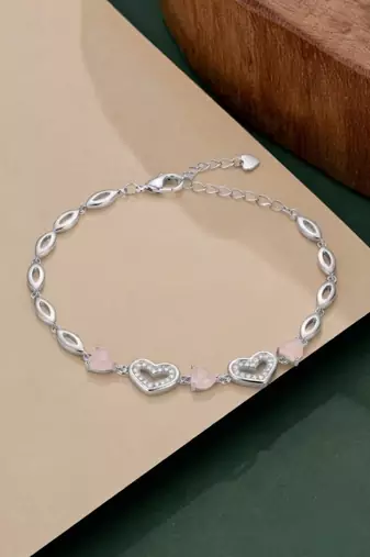 925 silver rosalie heart whisper bracelet for women