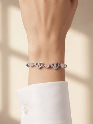 925 silver roselle heart blossom bracelet for women 2