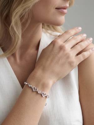 925 silver roselle heart blossom bracelet for women 3