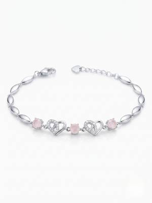 925 silver roselle heart blossom bracelet for women 4