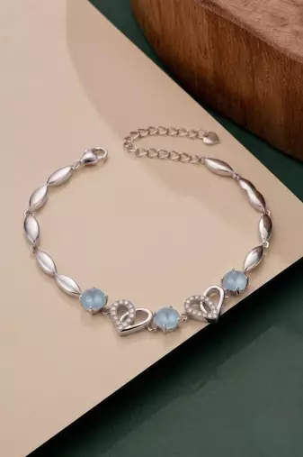 925 silver azure heartbeam bracelet for women