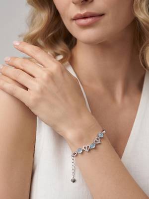 925 silver azure heartbeam bracelet for women 2