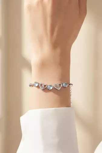 925 silver azure heartbeam bracelet for women