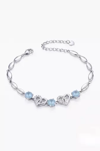 925 silver azure heartbeam bracelet for women