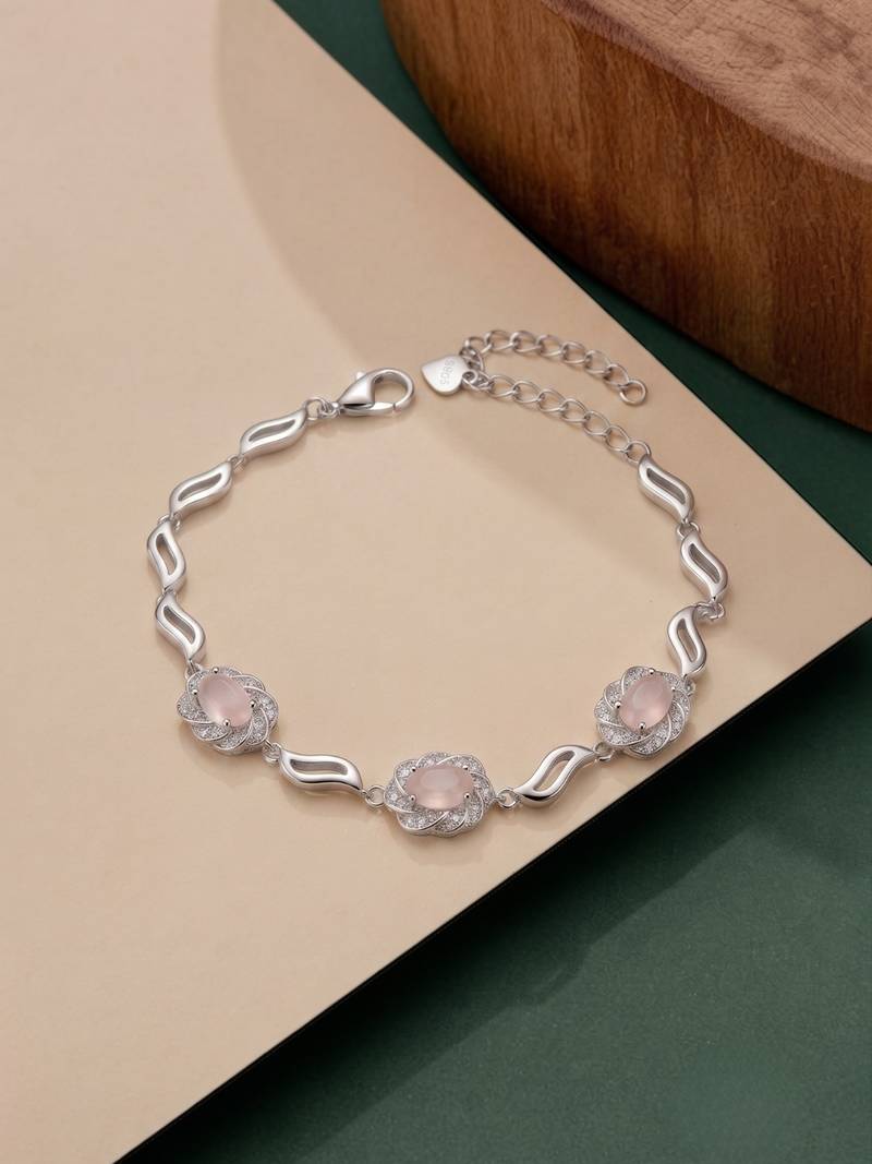925 silver blushvine crystal bracelet for women