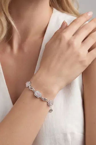 925 silver blushvine crystal bracelet for women