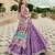 purple digital print mirror work navratri cotton chaniya choli