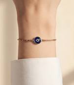 925 silver midnight halo evil eye bracelet for women