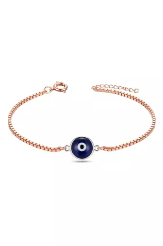 925 silver midnight halo evil eye bracelet for women