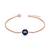 925 silver midnight halo evil eye bracelet for women