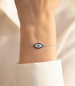 925 silver sapphire gaze bracelet for women