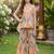 Orange and multi printed cotton festive wear kurta set