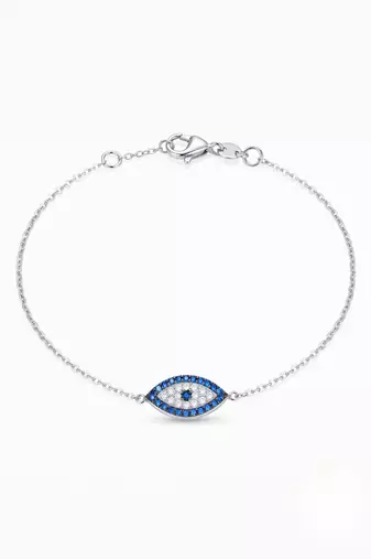 925 silver sapphire gaze bracelet for women