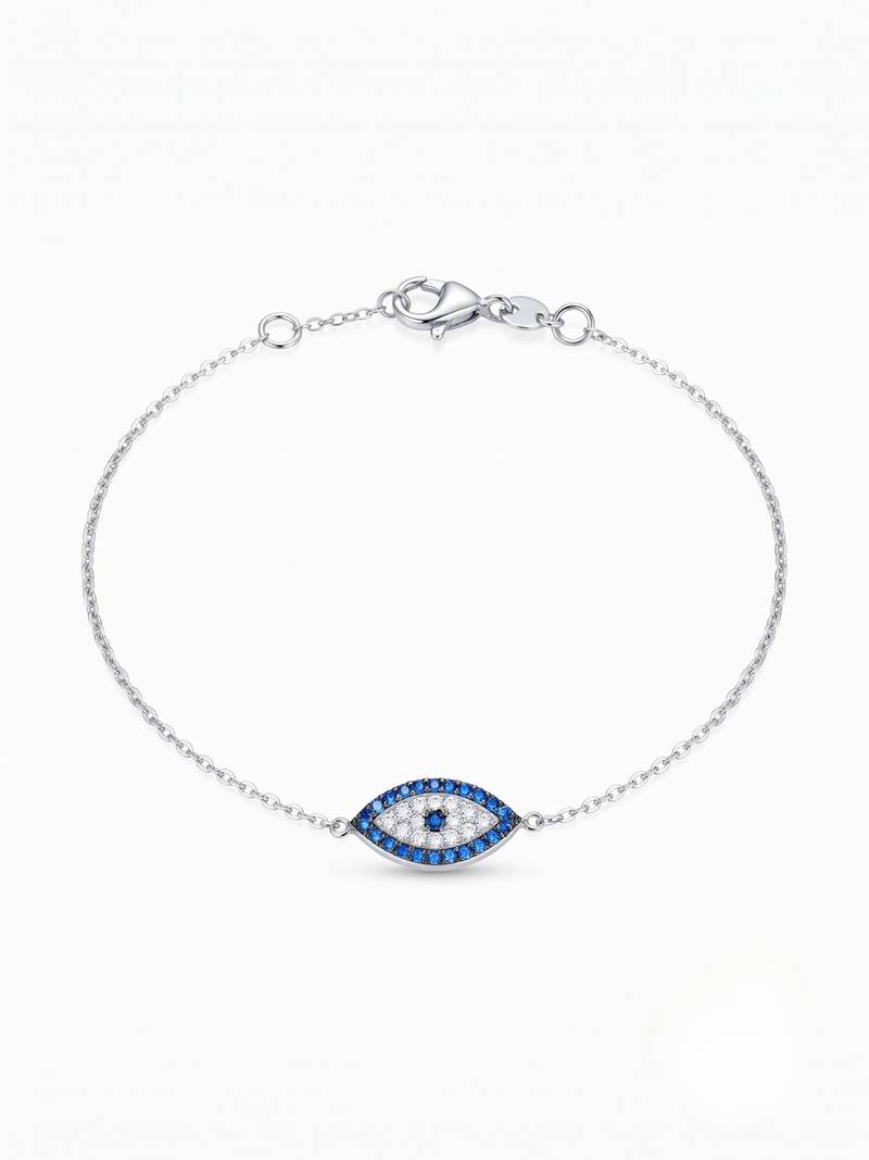 925 silver sapphire gaze bracelet for women