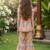 Orange and multi printed cotton festive wear kurta set