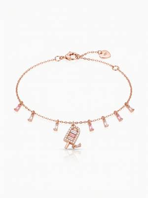 925 silver rosy lollipop charm bracelet for women 2