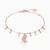 925 silver rosy lollipop charm bracelet for women