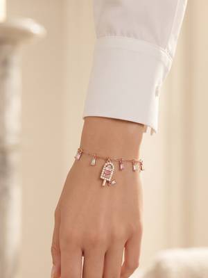 925 silver rosy lollipop charm bracelet for women 4