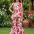 White and red printed cotton festive wear kurta set