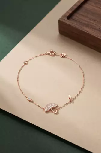 925 silver rainshield charm bracelet for women