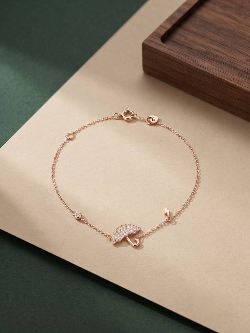 925 silver rainshield charm bracelet for women