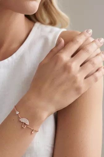 925 silver rainshield charm bracelet for women