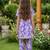 Purple and white printed cotton festive wear kurta set
