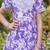 Purple and white printed cotton festive wear kurta set