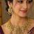 South Indian Temple Jewelry Set, Antique Gold Lakshmi Necklace Earrings, Bridal Wedding Pearl Jewellery