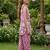 Pink and white printed cotton festive wear kurta set