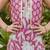 Pink and white printed cotton festive wear kurta set