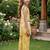 Yellow and white printed cotton festive wear kurta set