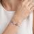 925 silver sapphire medallion gaze bracelet for women