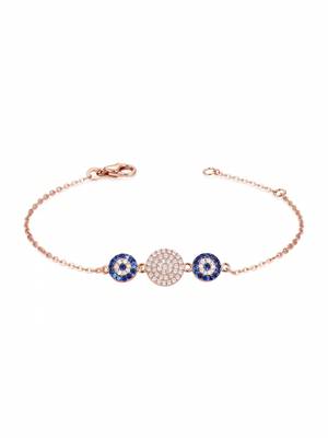 925 silver sapphire medallion gaze bracelet for women 4