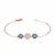 925 silver sapphire medallion gaze bracelet for women