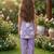 Purple and white printed cotton festive wear kurta set