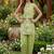 Green and white printed cotton festive wear kurta set