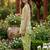 Green and white printed cotton festive wear kurta set