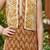 Brown and white printed cotton festive wear kurta set