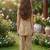 Brown and white printed cotton festive wear kurta set