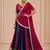 Multicolor Navratri Chinon Lehenga Set with Gotta Patti Work