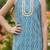 Blue and multi printed cotton festive wear kurta set