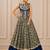 Navy Blue Navratri Chanderi Lehenga with Real Mirror Work