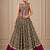 Wine Navratri Chanderi Lehenga with Real Mirror Work