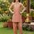 Coral and multi printed cotton festive wear kurta set