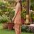 Coral and multi printed cotton festive wear kurta set
