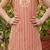 Coral and multi printed cotton festive wear kurta set
