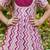 Magenta and white printed cotton festive wear kurta set