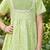 Green and white printed cotton festive wear kurta set