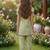 Green and white printed cotton festive wear kurta set